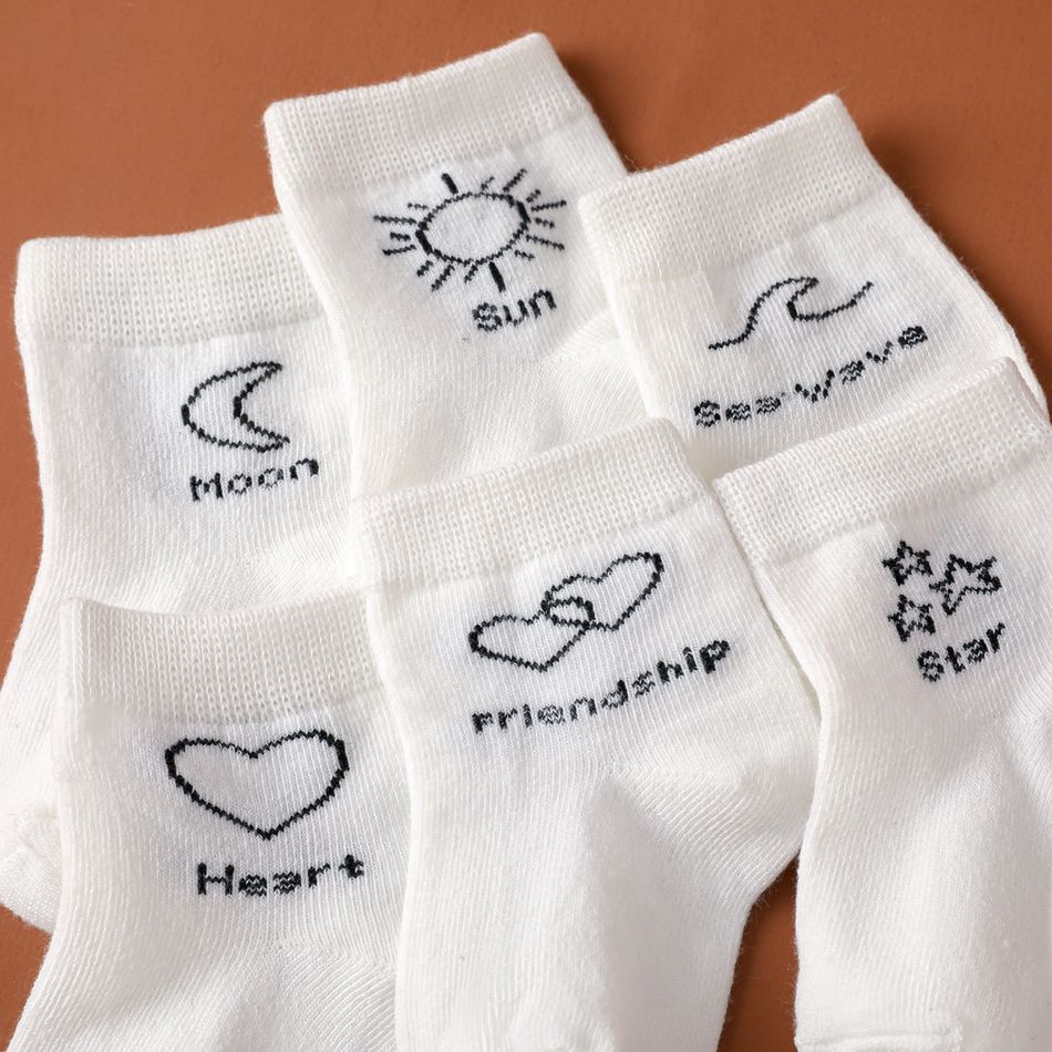 6-pairs Baby Letter Graphic Socks Set Multi-color big image 1