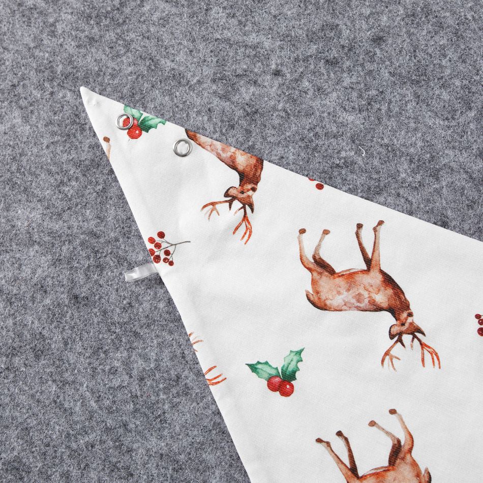 Christmas Family Matching Reindeer & Letter Print Long-sleeve Naia Pajamas Sets (Flame Resistant) White big image 13