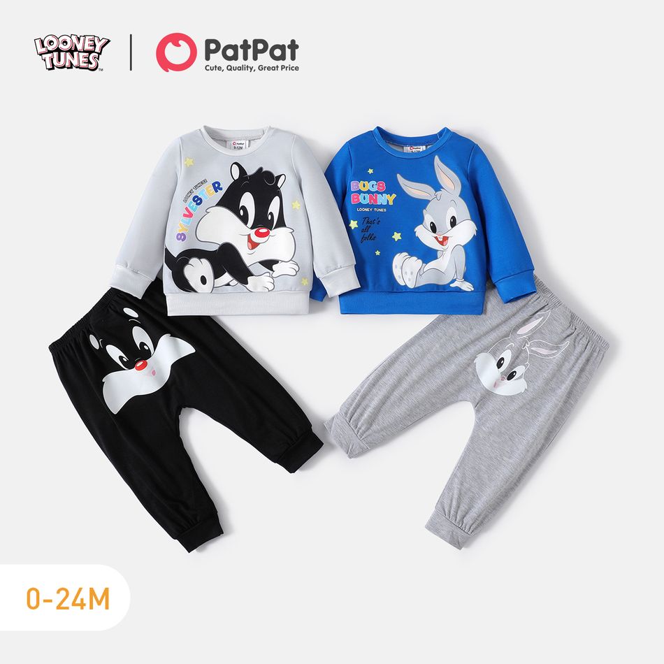 Looney Tunes Baby Boy/Girl Graphic Sweatshirt/Pants Grey big image 8