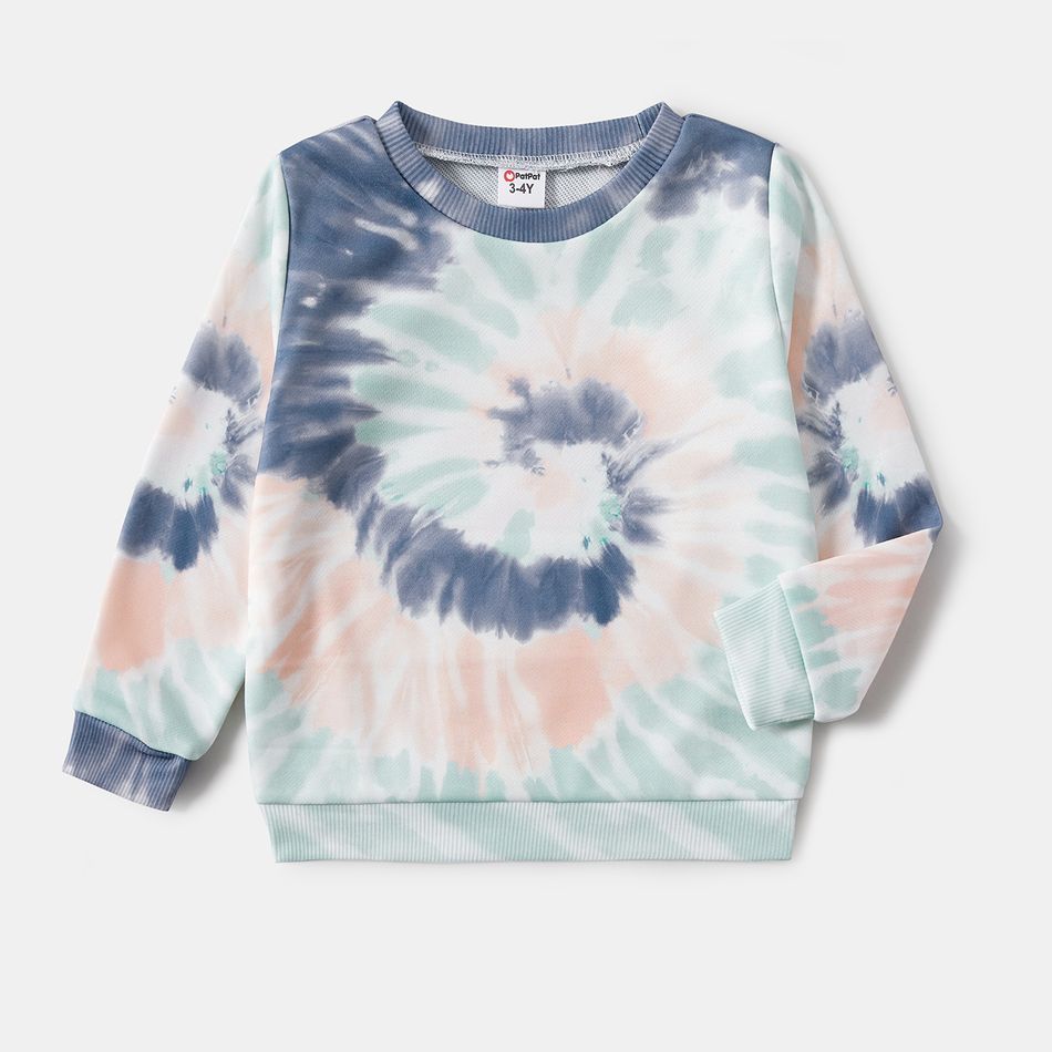 Mommy and Me Allover Print Long-sleeve Pullover Sweatshirts Colorful big image 3