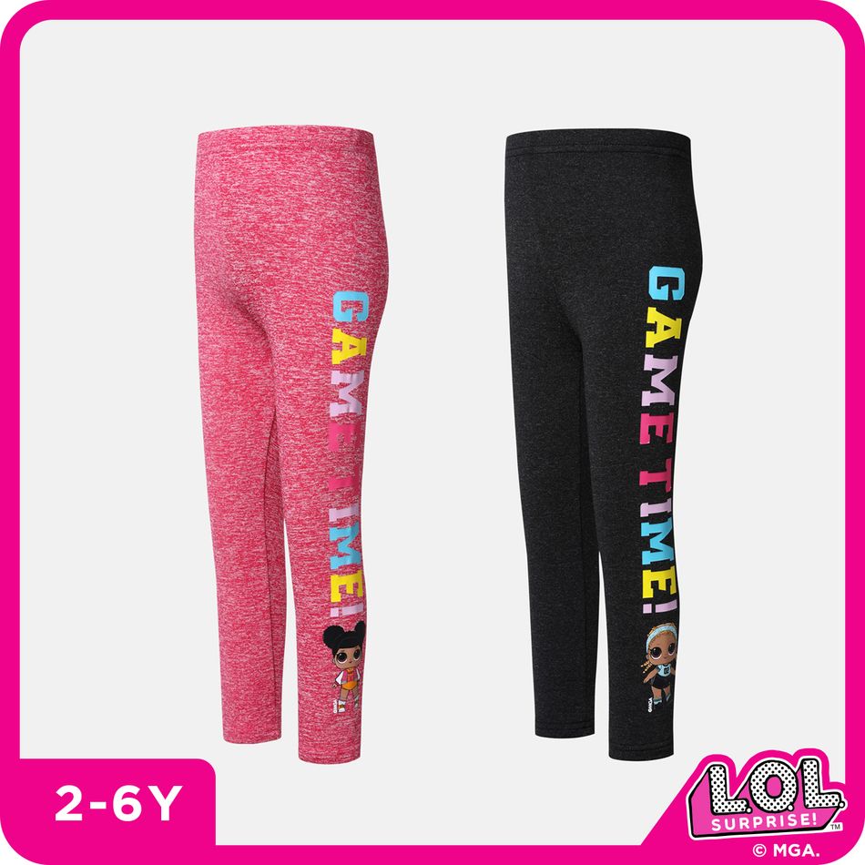 L.O.L. SURPRISE! Toddler Girl Letter Print Elasticized Leggings Dark Grey big image 6