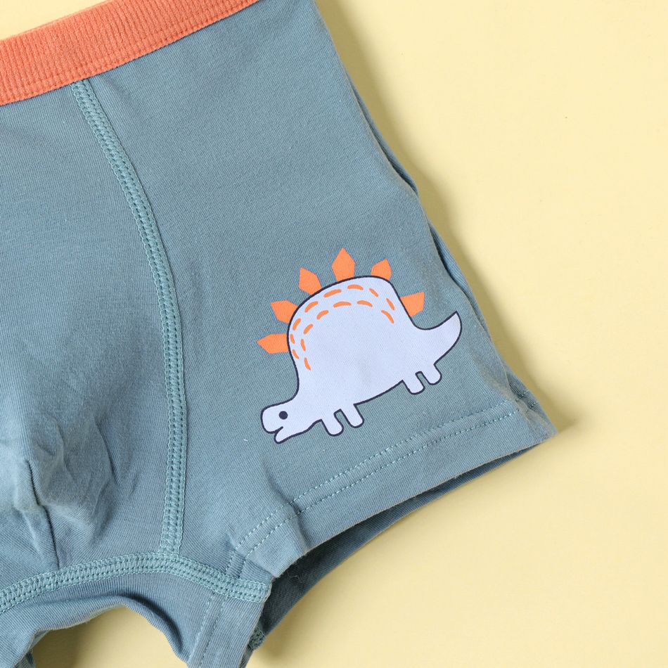 3-Pack Kid Boy Dinosaur Print Boxer Briefs Underwear Multi-color big image 3
