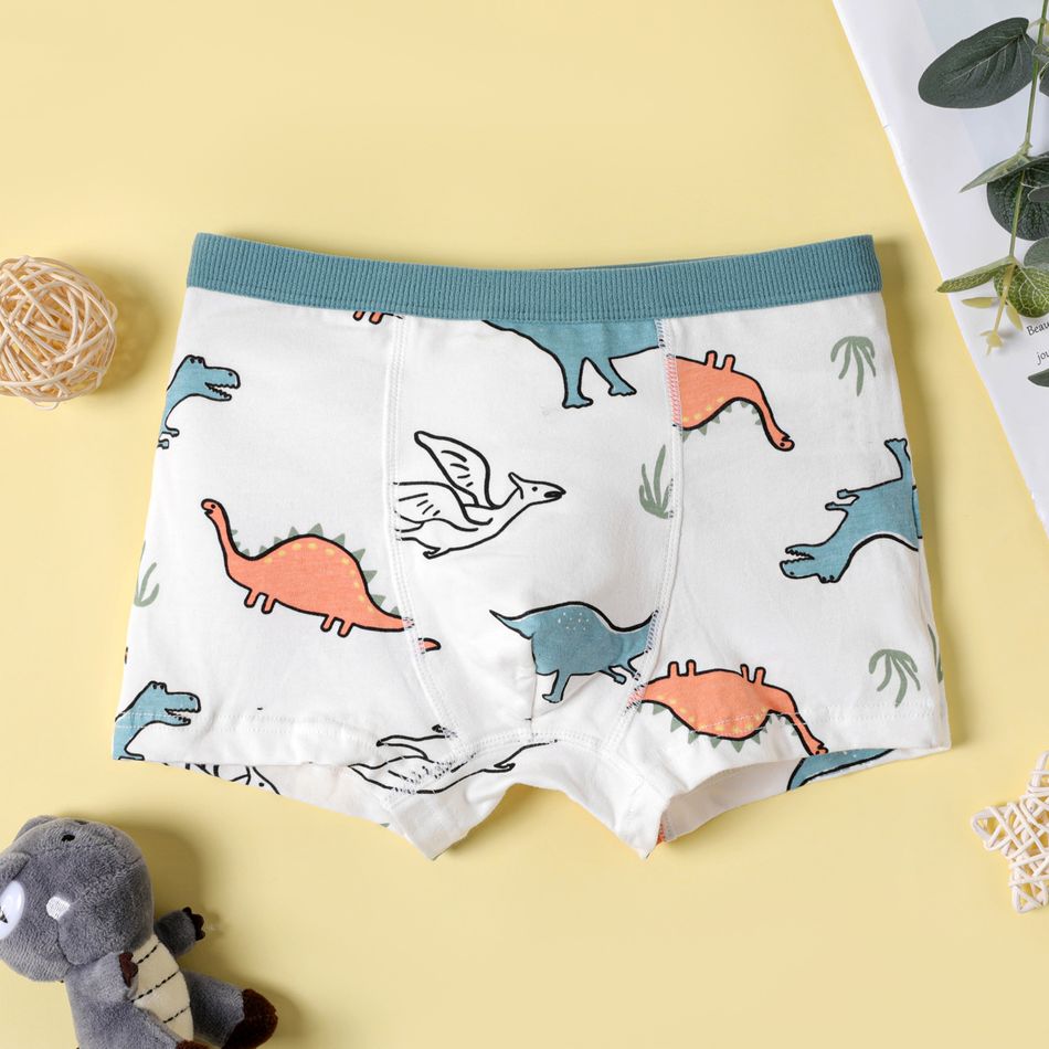 3-Pack Kid Boy Dinosaur Print Boxer Briefs Underwear Multi-color big image 5