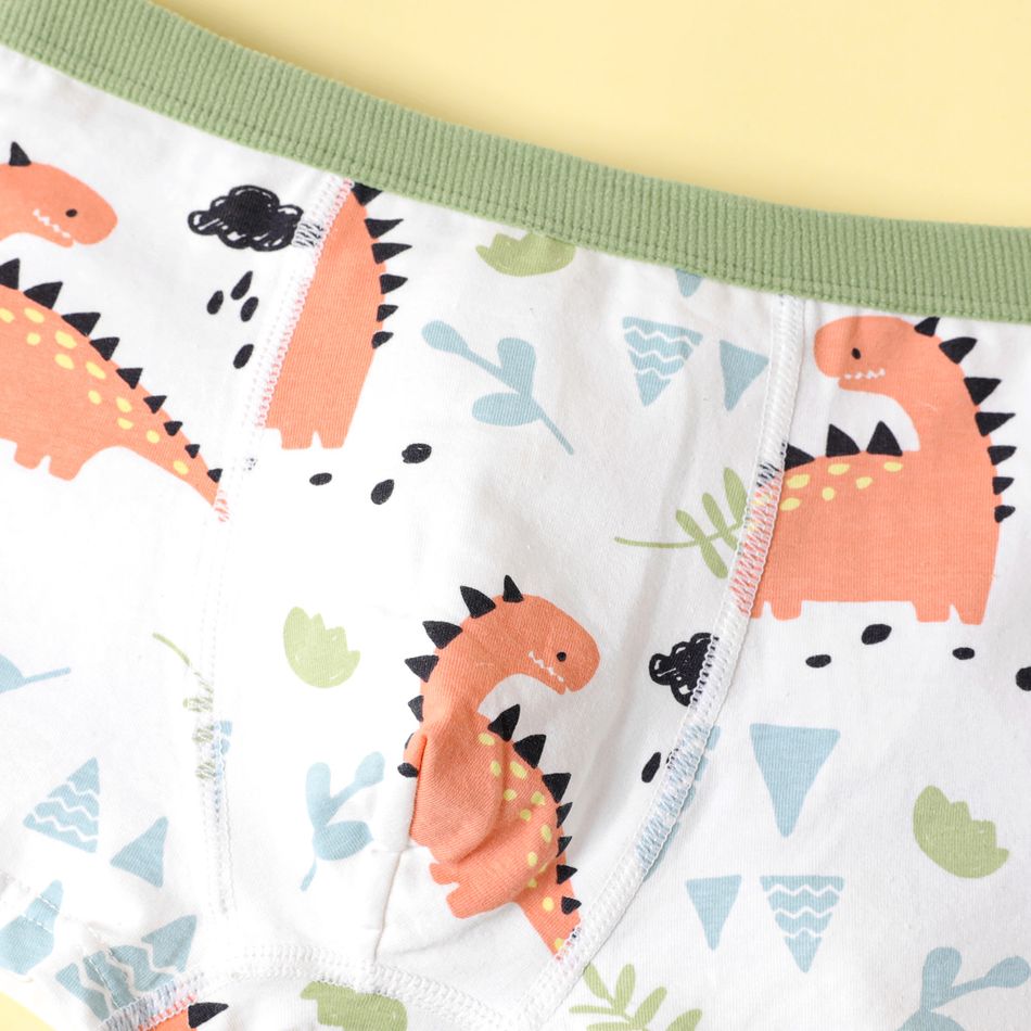 3-Pack Kid Boy Dinosaur Print Boxer Briefs Underwear Multi-color big image 6
