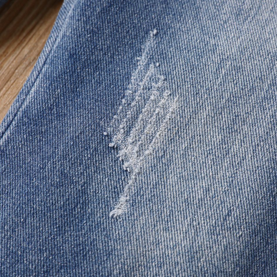 Toddler Girl Trendy Lace Splice Denim Flared Jeans DENIMBLUE big image 4