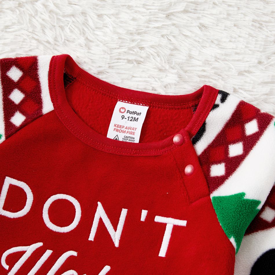Natal Look de família Manga comprida Conjuntos de roupa para a família Pijamas (Flame Resistant) Vermelho big image 11