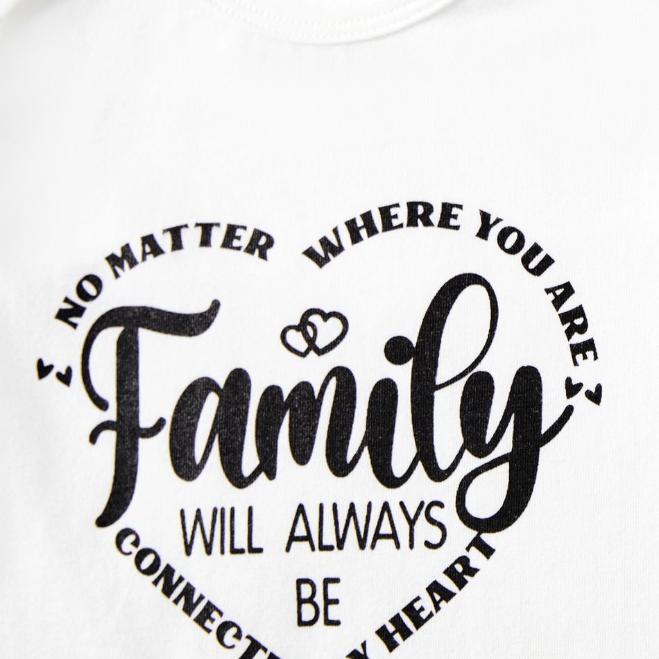 Valentine's Day Family Matching 95% Cotton Short-sleeve Heart & Letter Print Tee ColorBlock big image 13