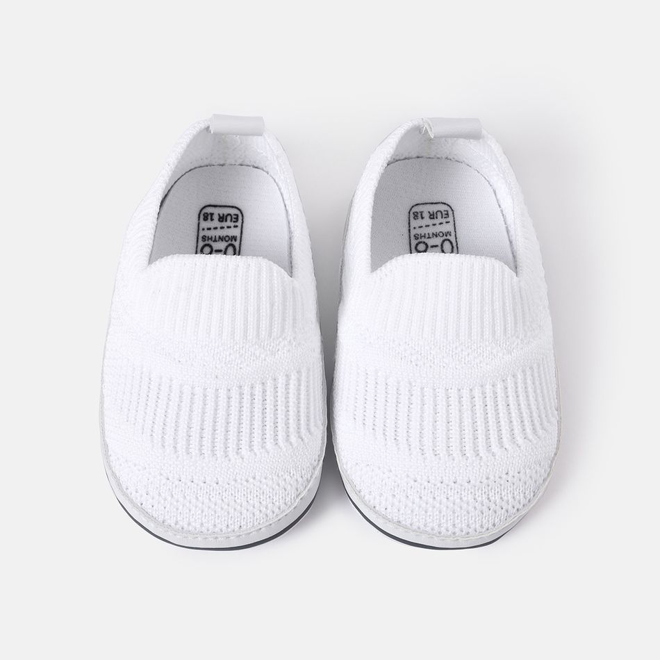 Baby / Toddler Plain Slip-on Prewalker Shoes White big image 2