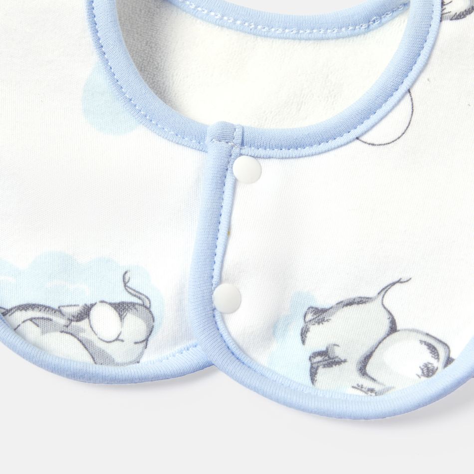 100% Cotton Elephant Pattern Baby Bib Multi-color big image 4