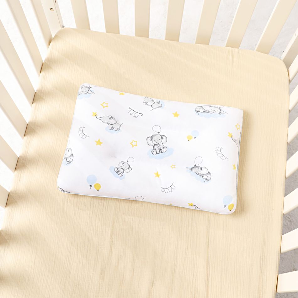 100% Cotton Elephant Pattern Baby Pillow Multi-color big image 5