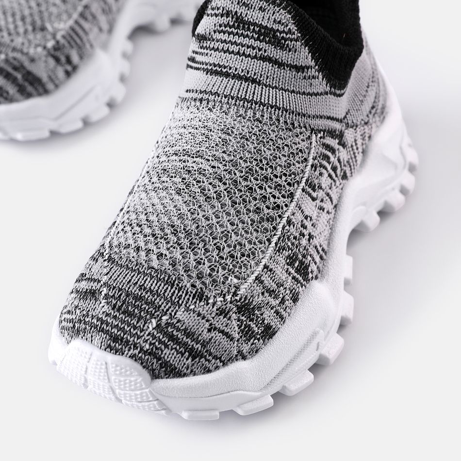 Kid Breathable Flying Woven Casual Shoes Grey big image 4