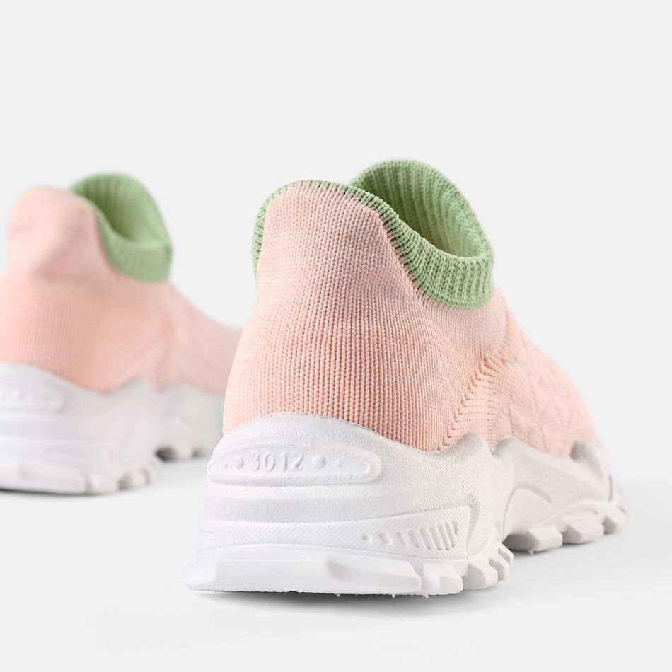 Toddler / Kid Pink Breathable Sock Sneakers Pink big image 4