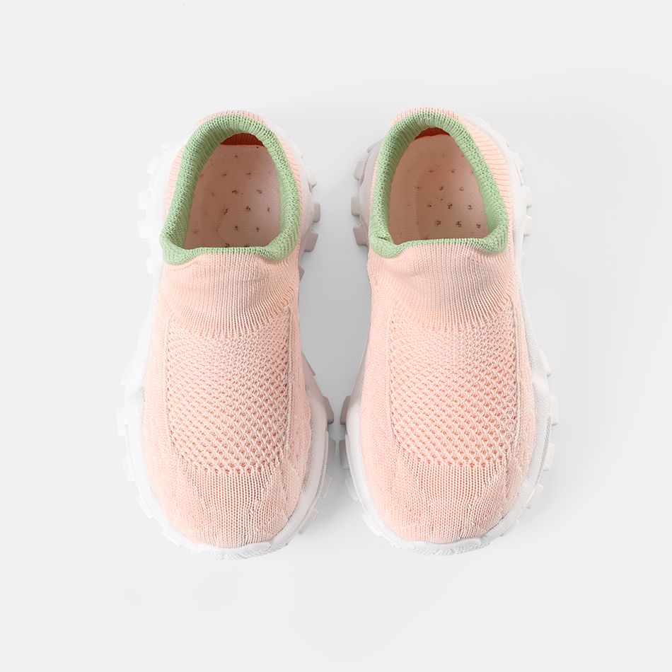 Toddler / Kid Pink Breathable Sock Sneakers Pink big image 3