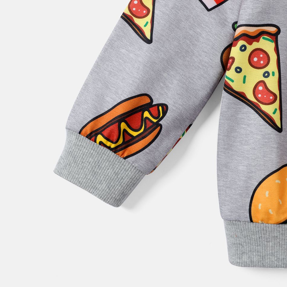Naia Toddler Boy Fast Food Print Pullover Sweatshirt Color block big image 4