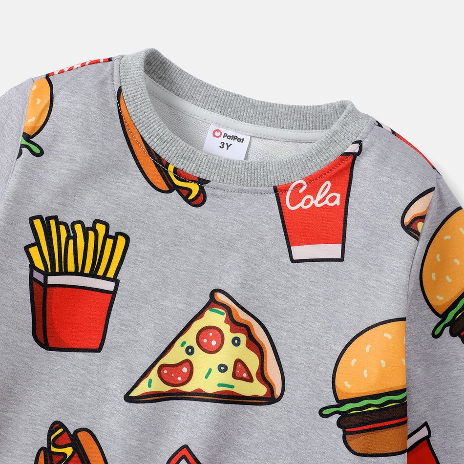 Naia Toddler Boy Fast Food Print Pullover Sweatshirt Color block big image 3