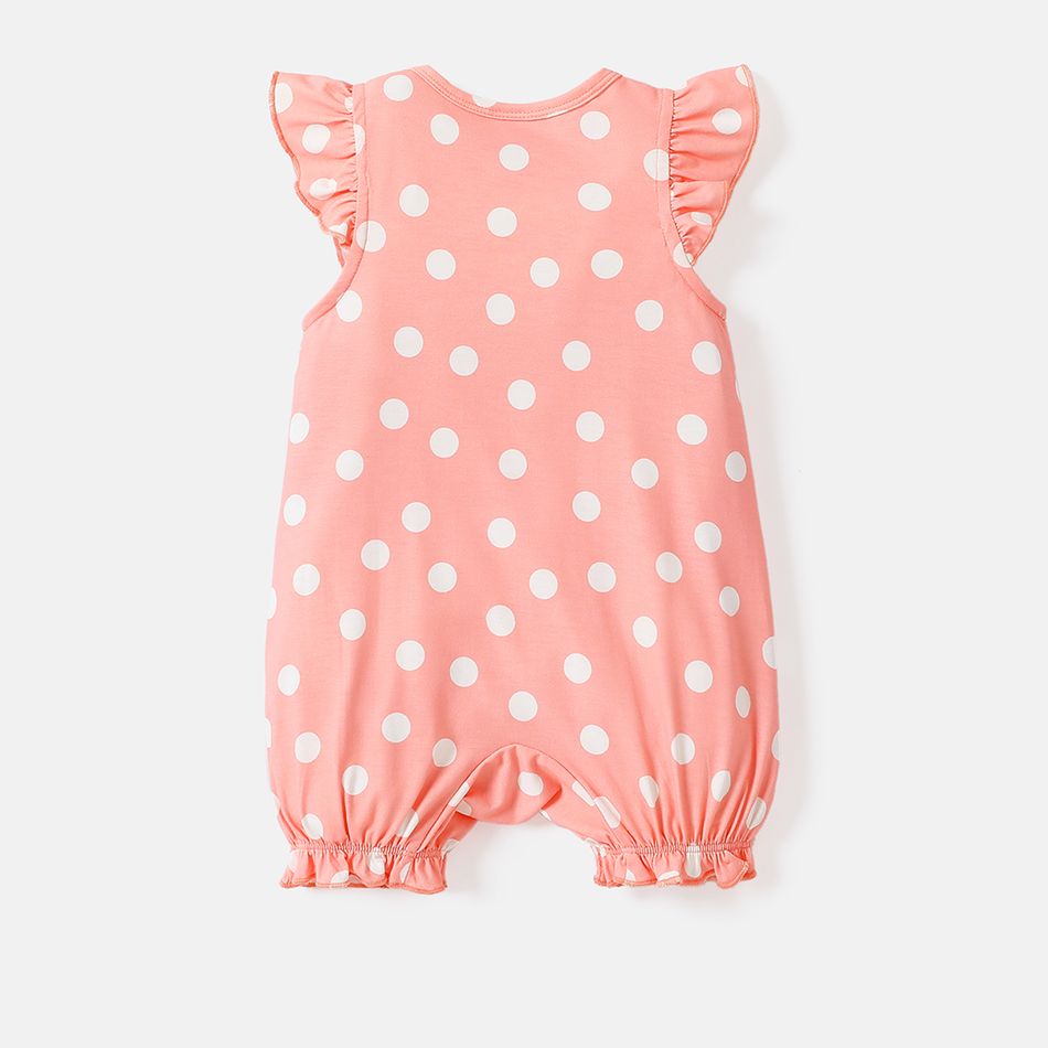 Bebé Menina Mangas franzidas Borboleta Bonito Sem mangas Macacão curto Rosa big image 2