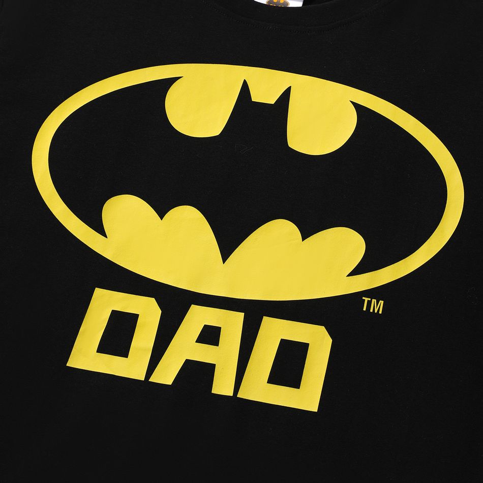 Batman Family Matching Cotton Short-sleeve Graphic Black Tee Black big image 5