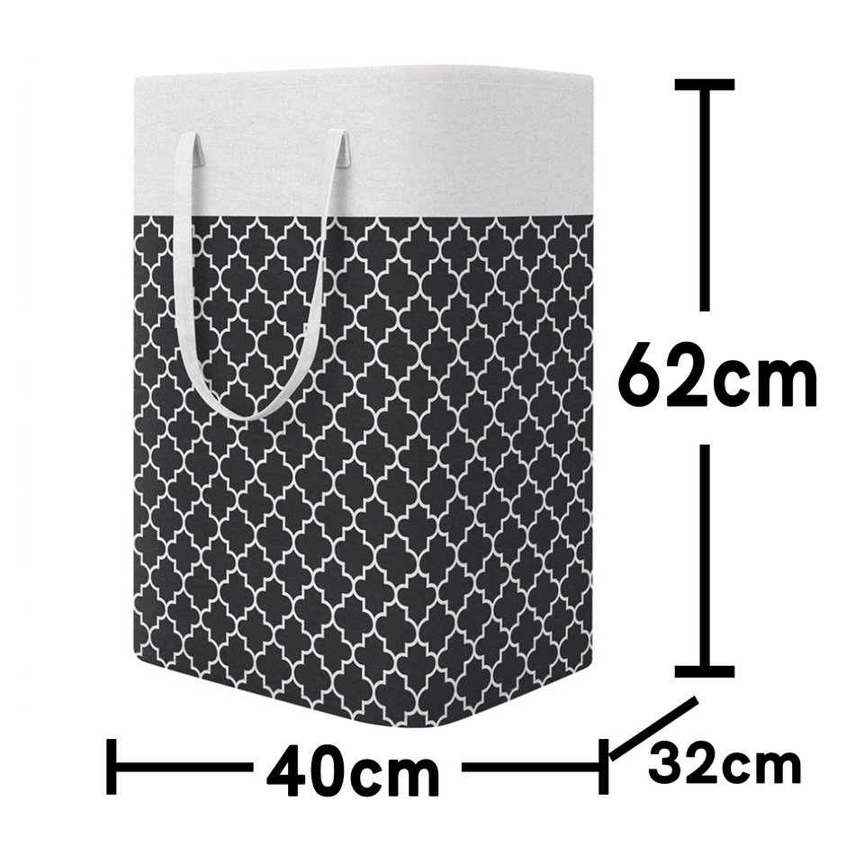 Laundry Baskets with Long Handles Collapsible Waterproof Clothes Hamper Tall Laundry Bin for Toys Clothes Organizer Black big image 5
