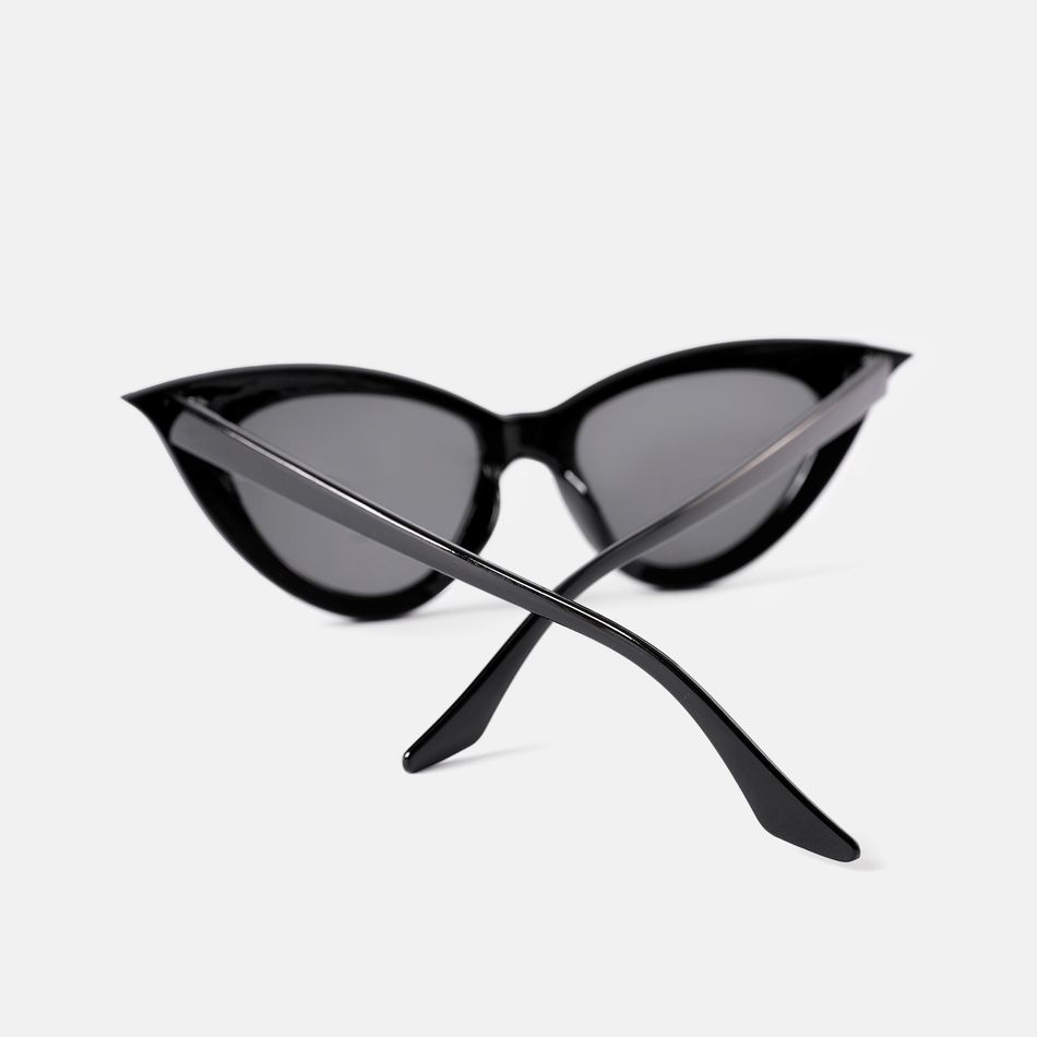 Kid Vintage Narrow Cat Eye Frame Decorative Glasses Black big image 3