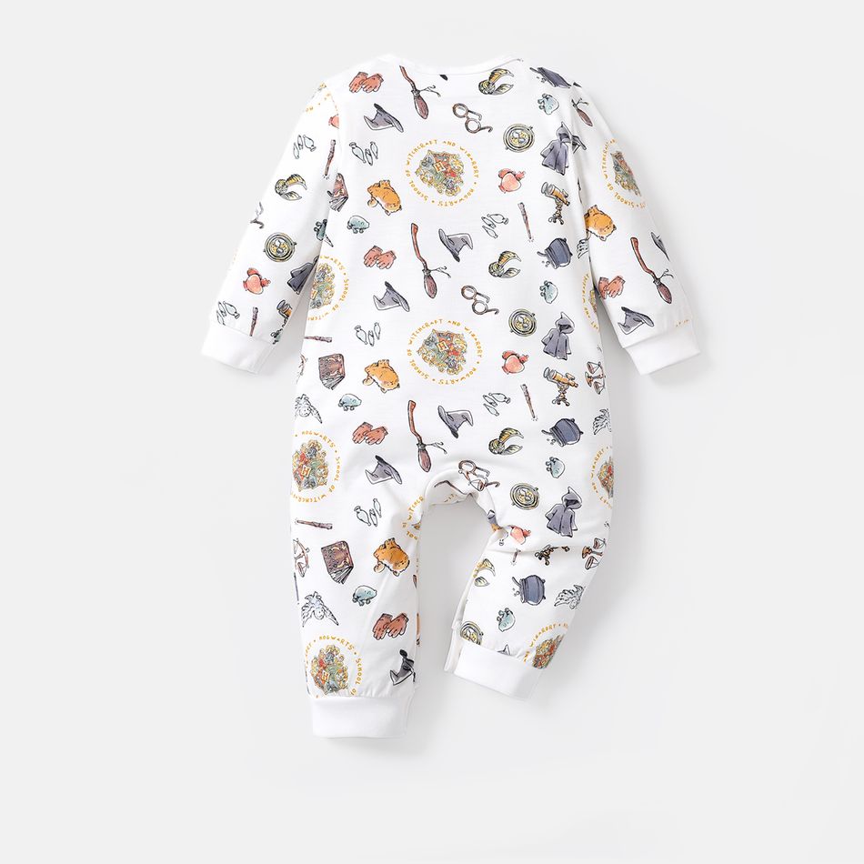 Harry Potter Baby Boy/Girl Graphic Print Long-sleeve Naia Jumpsuit Colorful
