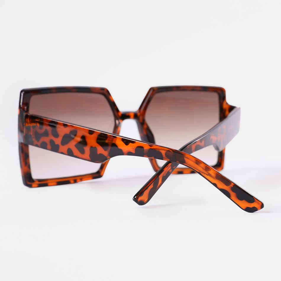Leopard Frame Tinted Lens Fashion Glasses for Mom and Me (Random Glasses Case Color) Brown big image 3