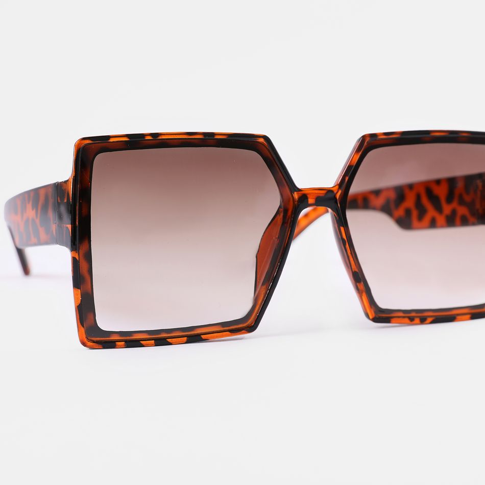 Leopard Frame Tinted Lens Fashion Glasses for Mom and Me (Random Glasses Case Color) Brown big image 5