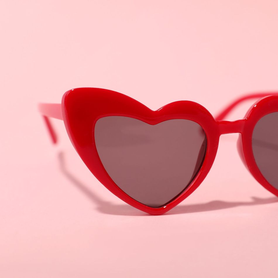 dia dos namorados crianças moldura de coração óculos decorativos Vermelho big image 3