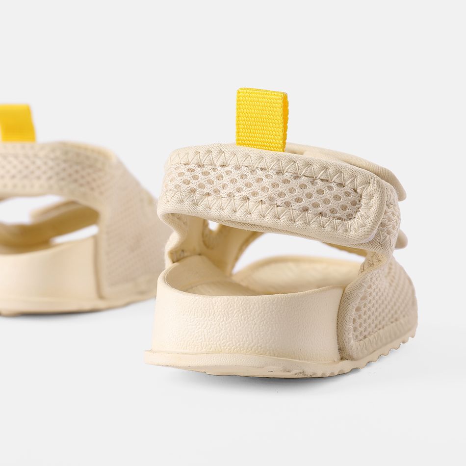 Toddler / Kid Soft Sole Open Toe Dual Velcro Sandals Beige big image 5