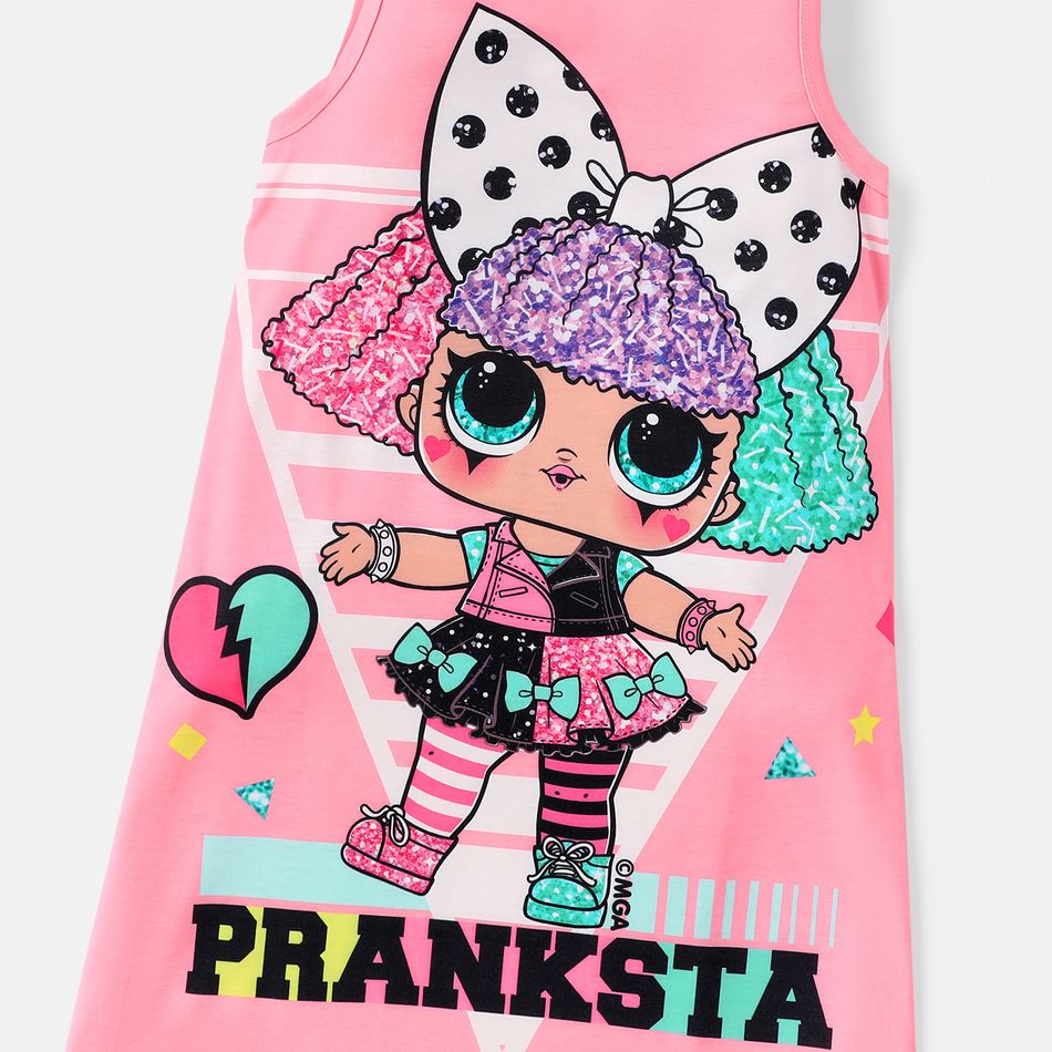 L.O.L. SURPRISE! Kid Girl Naia Character Print Sleeveless Dress Pink big image 2