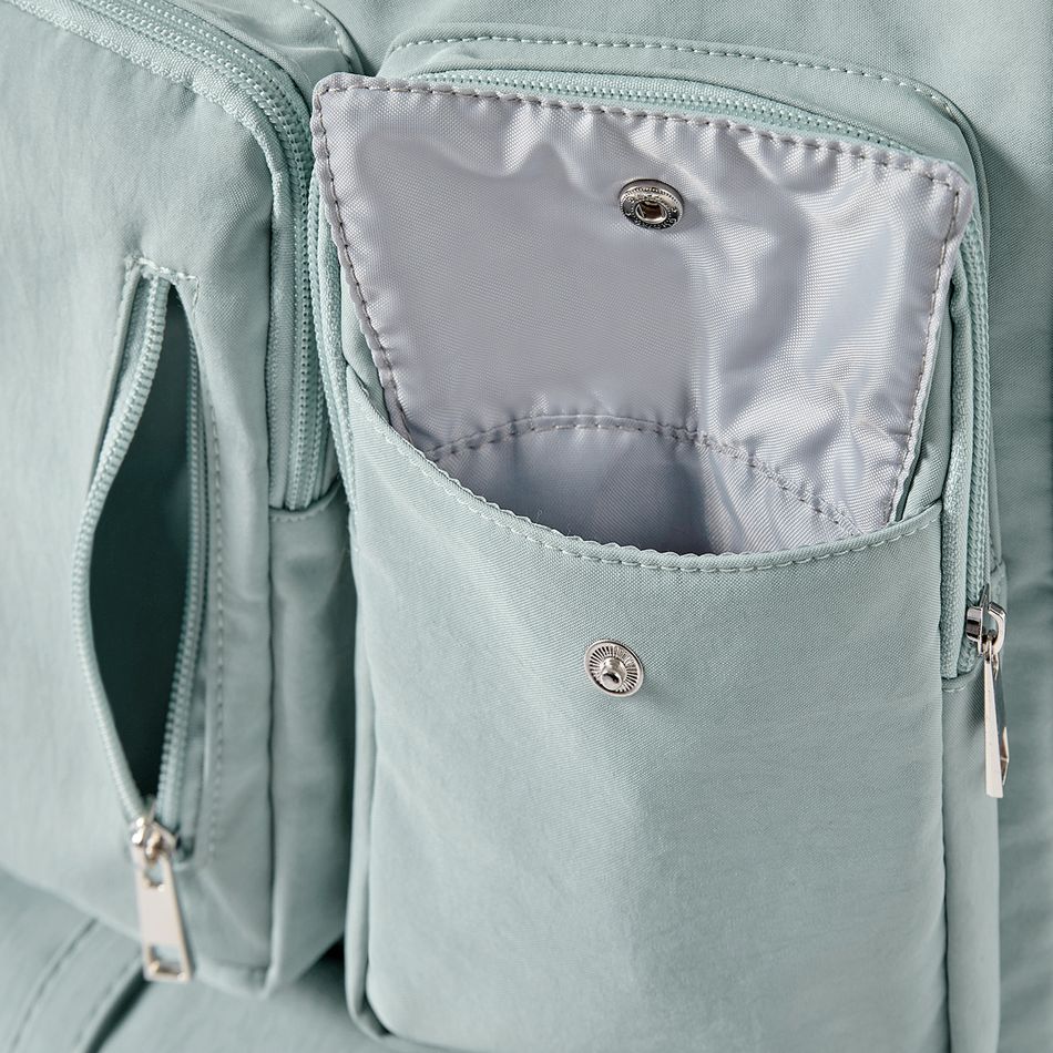 Diaper Bag Tote Multifunction Large Capacity Mom Bag with Waterproof Diaper Pad and Adjustable Shoulder Strap Light Blue big image 10