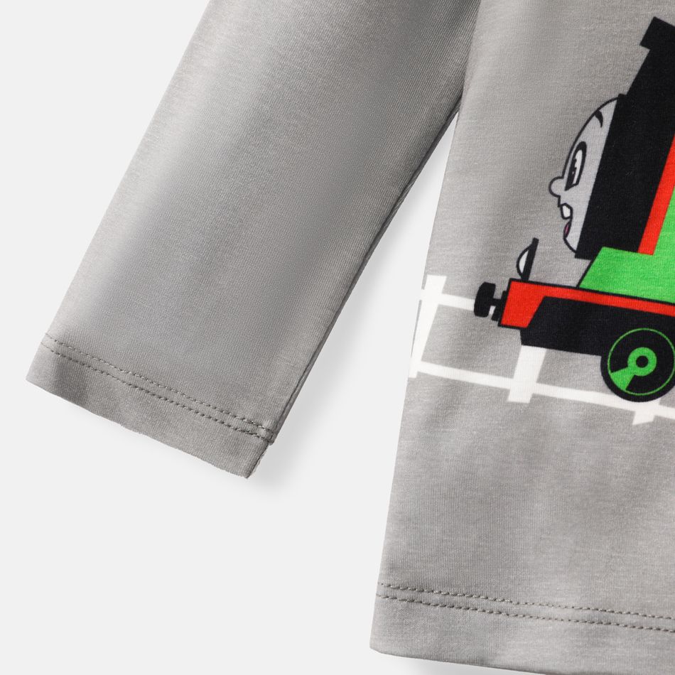 Thomas & Friends Toddler Boy Letter Print Long-sleeve Tee Grey big image 4