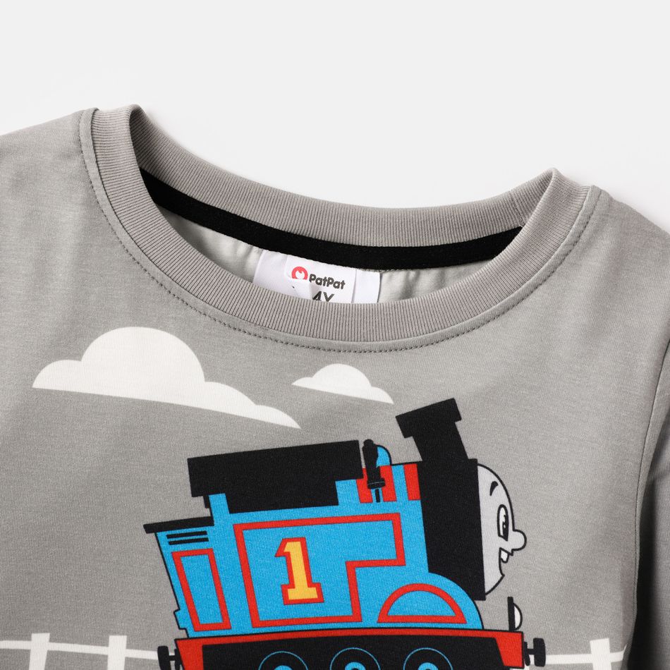 Thomas & Friends Toddler Boy Letter Print Long-sleeve Tee Grey big image 2
