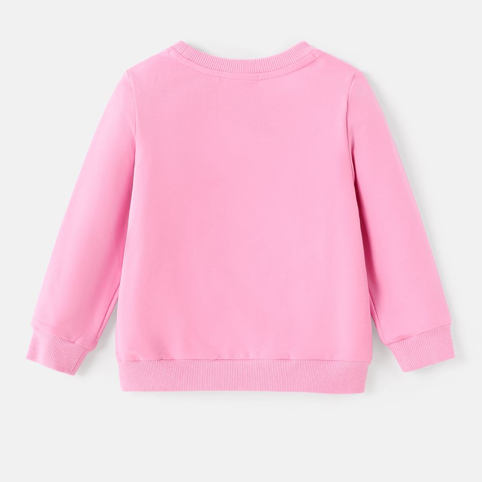 Barbie Toddler Girl Unicorn Print Cotton Pullover Sweatshirt Pink big image 5