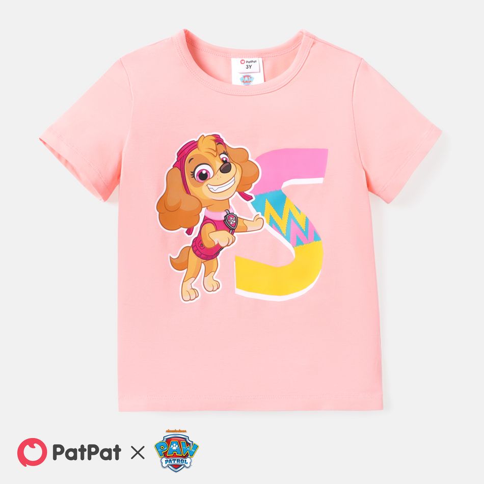 PAW Patrol Toddler Boy/Girl Short-sleeve Cotton Tee Pink big image 1