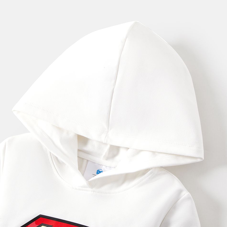 Superman Family Matching Cotton Long-sleeve Graphic Print White Hoodies White big image 9