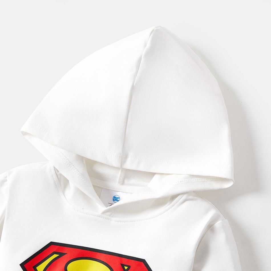 Superman Family Matching Cotton Long-sleeve Graphic Print White Hoodies White big image 14