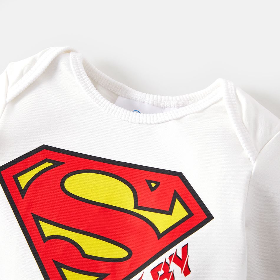 Superman Family Matching Cotton Long-sleeve Graphic Print White Hoodies White big image 16