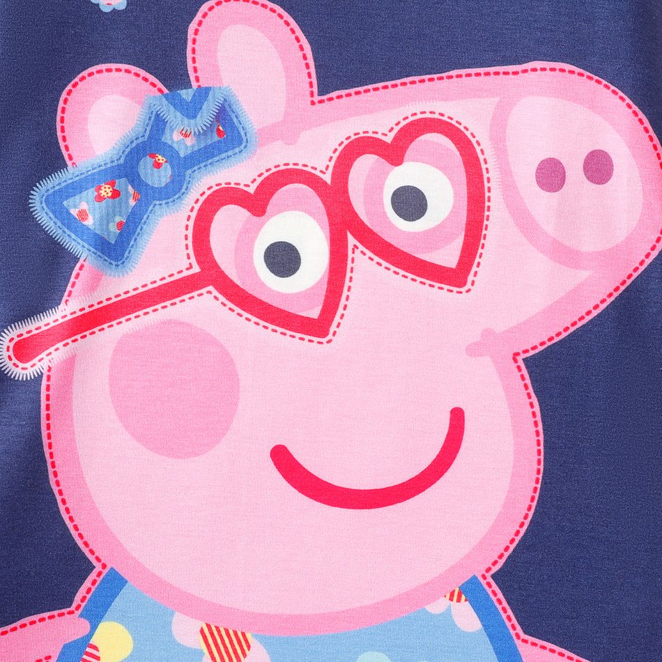 Peppa Pig Toddler Girl Naia Striped Long-sleeve Dress DENIMBLUE big image 2