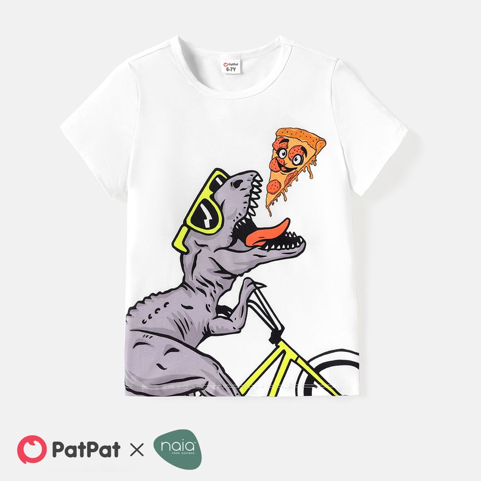 Naia Kid Boy Animal Dinosaur Print Short-sleeve Tee White