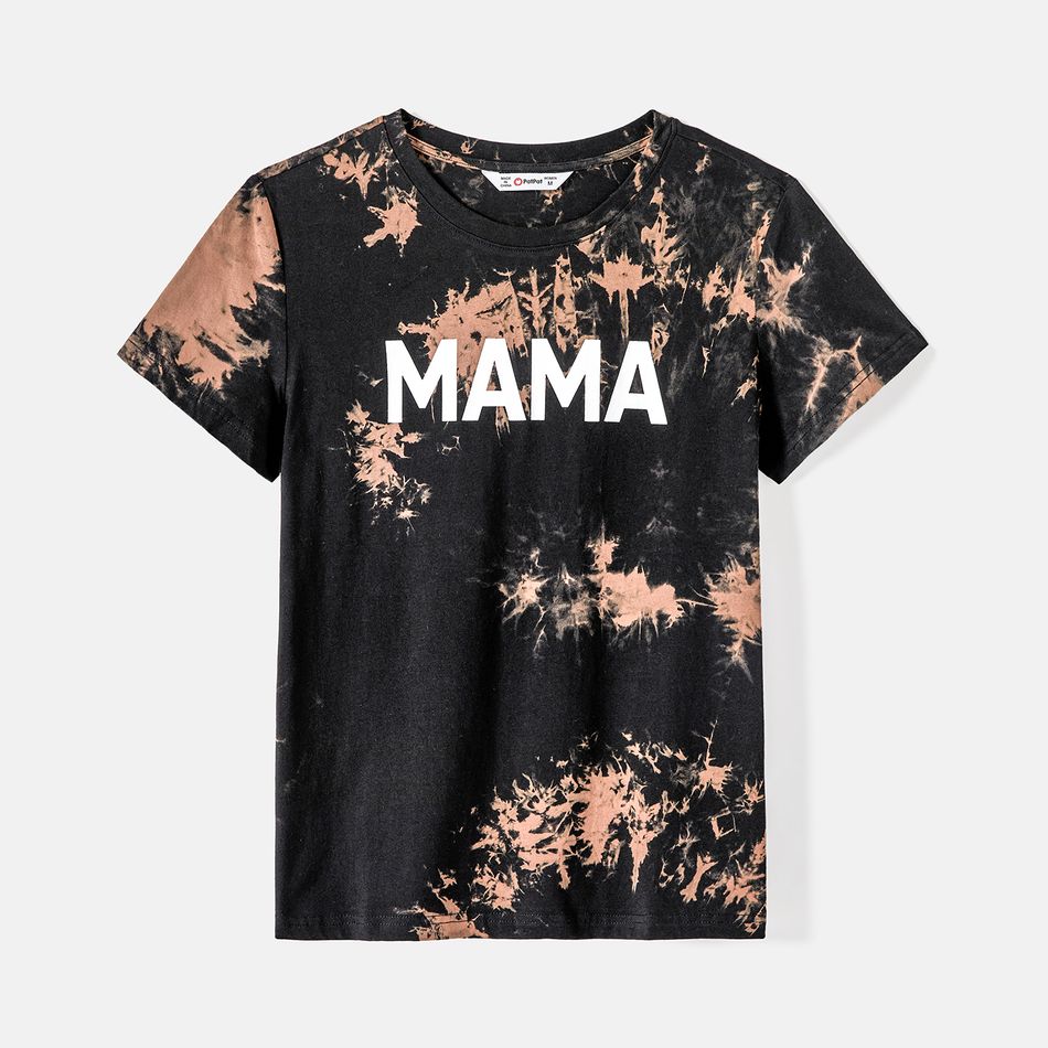 Family Matching 100% Cotton Short-sleeve Letter Graphic Allover Print Tee Colorful big image 5