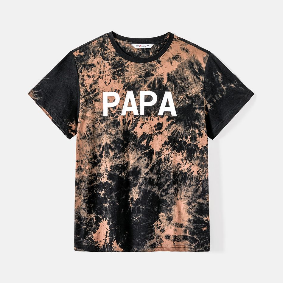 Family Matching 100% Cotton Short-sleeve Letter Graphic Allover Print Tee Colorful big image 2