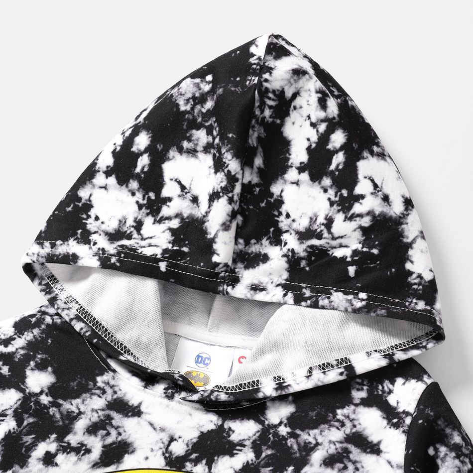 Justice League Kid Boy Tie Dyed Hoodie Sweatshirt Black big image 3