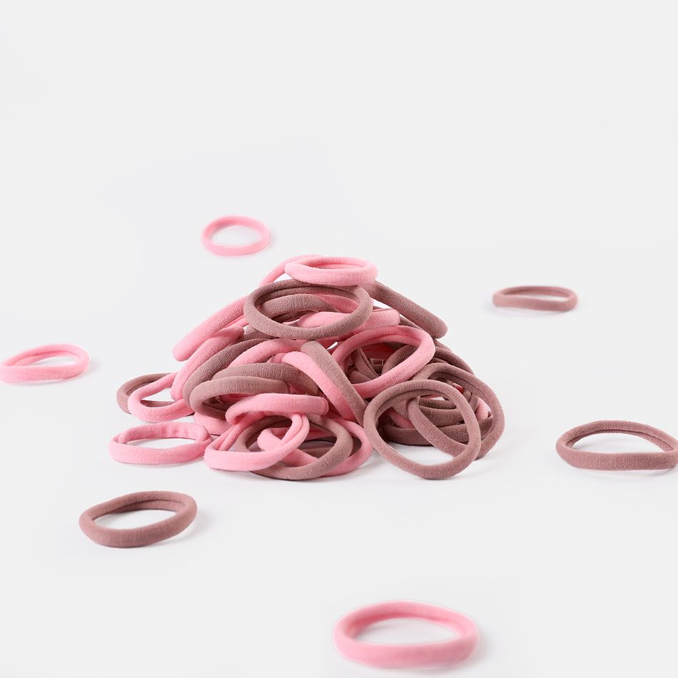 feste elastische Haargummis aus der Dose für Mädchen (ca. 40 Stück) rosa big image 3