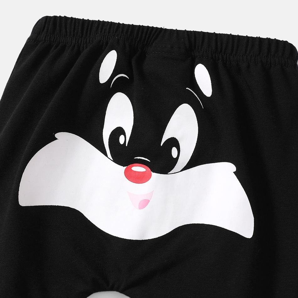 Looney Tunes Baby Boy/Girl Cartoon Animal Print Cotton Sweatpants Black big image 2