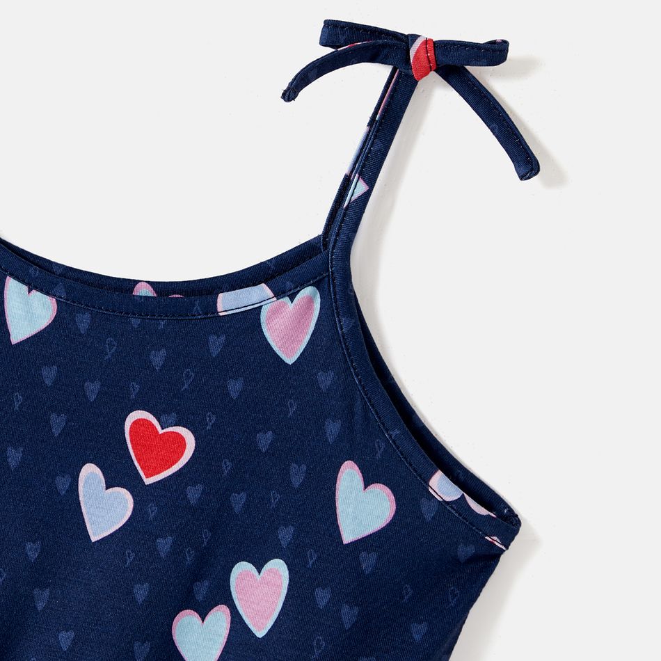 kleinkind/kind mädchen naia™ buntes trägerkleid mit herzdruck und bowknot-design Königsblau big image 10