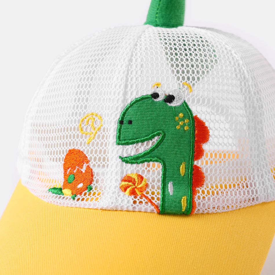 Baby / Toddler Cute Cartoon Dinosaur Shape Mesh Baseball Cap Yellow