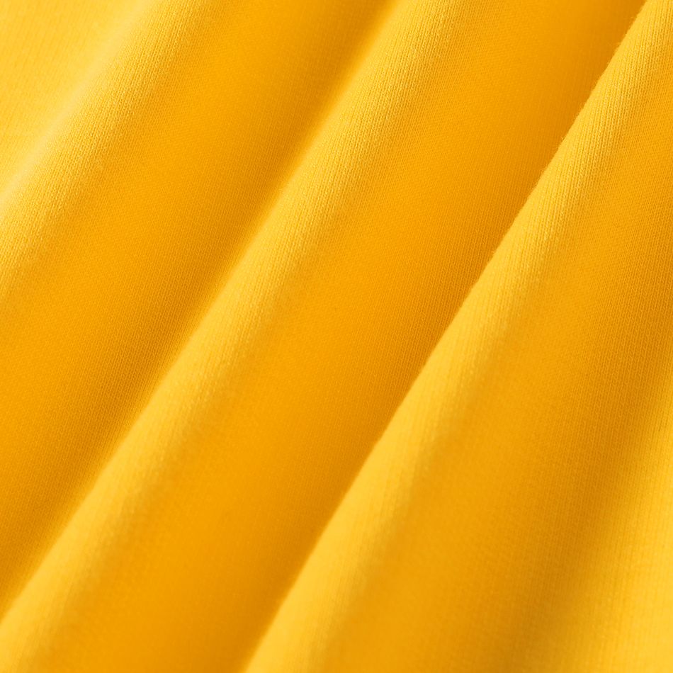 Kid Boy/Kid Girl Solid Color Elasticized Pants Yellow big image 5