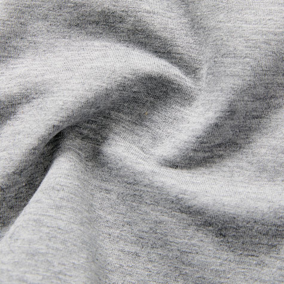 Toddler Boy Animal Dinosaur Embroidered Elasticized Cotton Shorts Grey big image 4