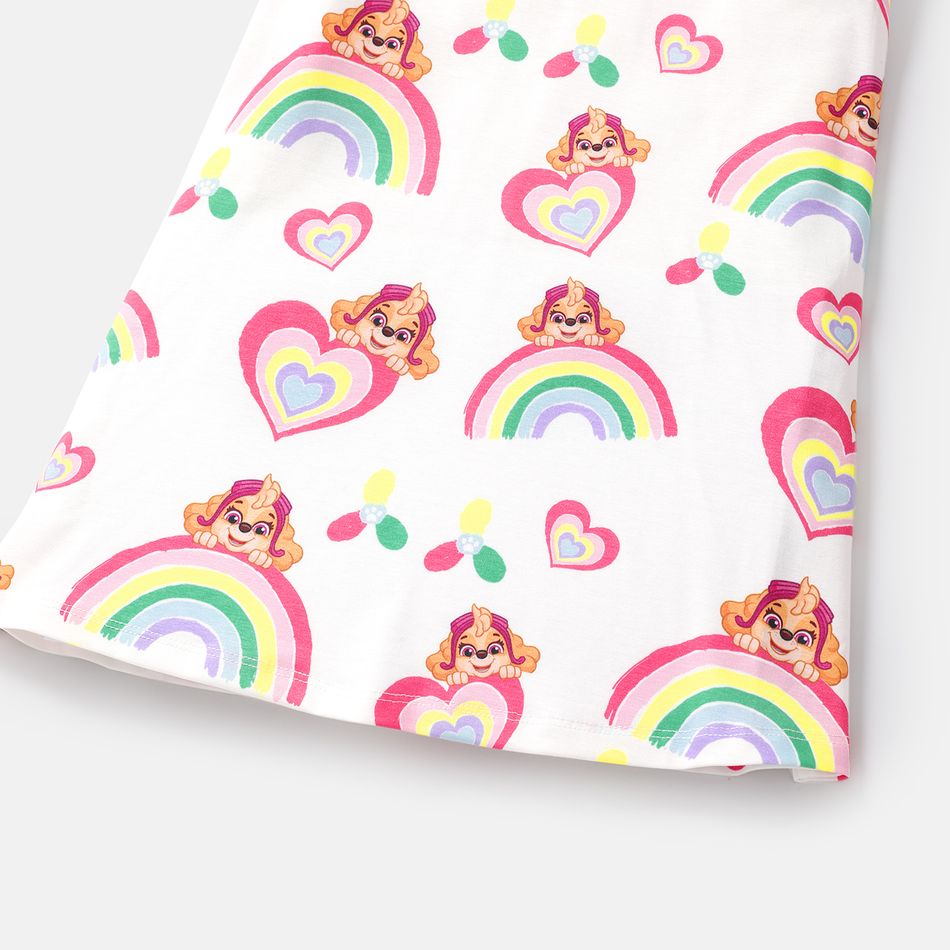PAW Patrol Toddler Girl Naia Rainbow Print Flutter-sleeve Dress Colorful big image 5