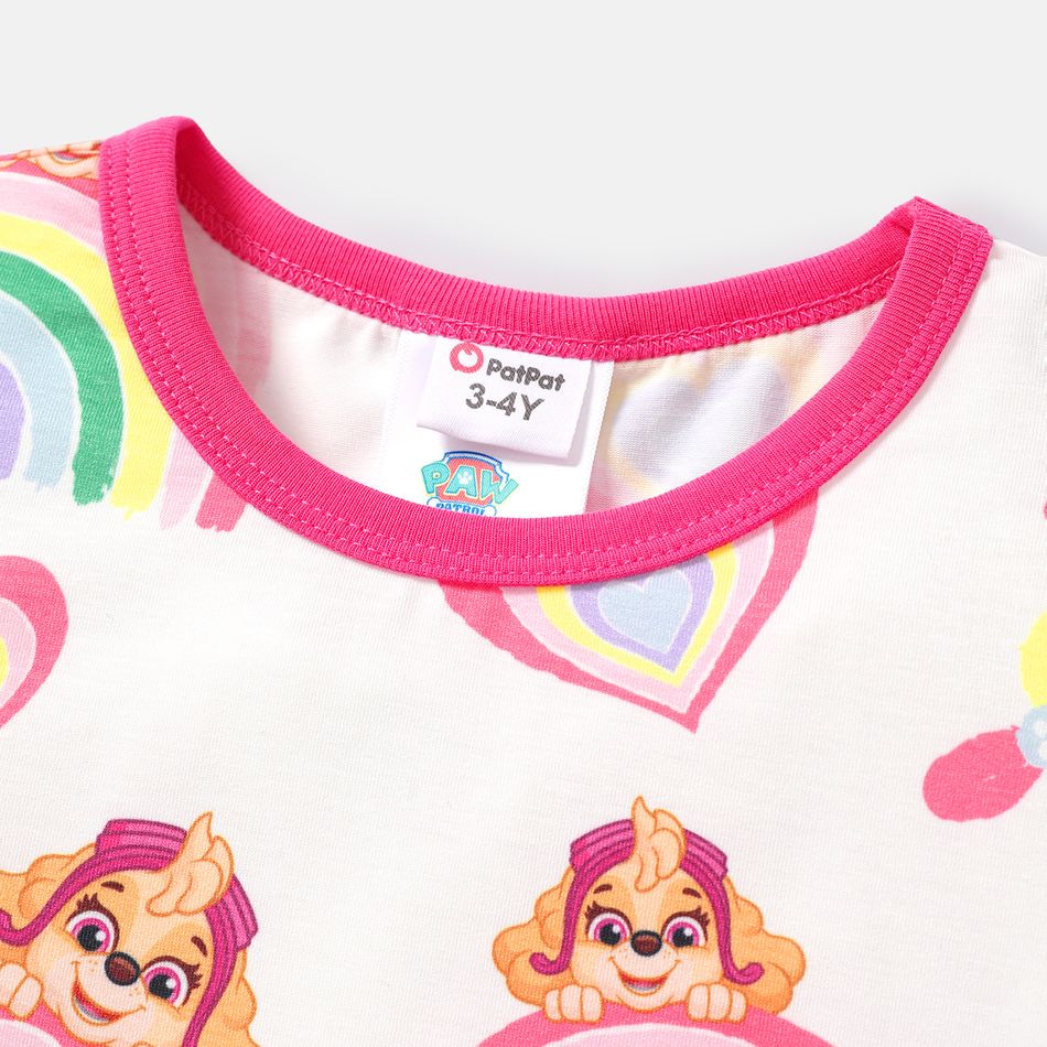 PAW Patrol Toddler Girl Naia Rainbow Print Flutter-sleeve Dress Colorful big image 3